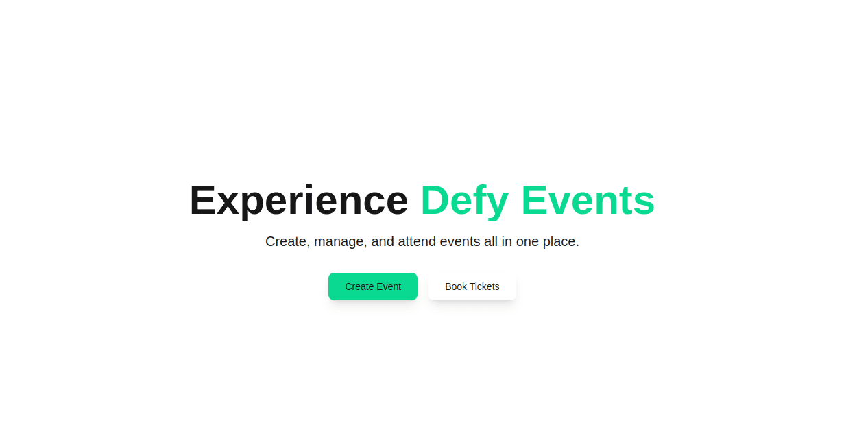 Defy Tickets & Events Management